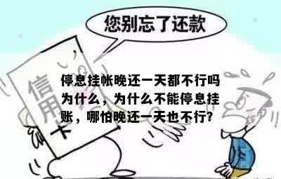 停息挂帐晚还一天都不行吗为什么，为什么不能停息挂账，哪怕晚还一天也不行？