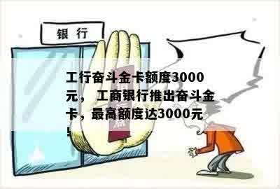 工行奋斗金卡额度3000元， 工商银行推出奋斗金卡，更高额度达3000元！ 