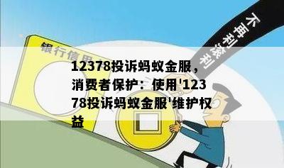 12378投诉蚂蚁金服，消费者保护：使用'12378投诉蚂蚁金服'维护权益