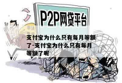 支付宝为什么只有每月等额了-支付宝为什么只有每月等额了呢