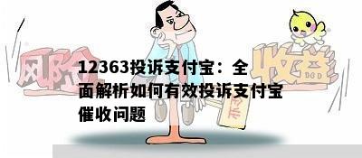 12363投诉支付宝：全面解析如何有效投诉支付宝催收问题