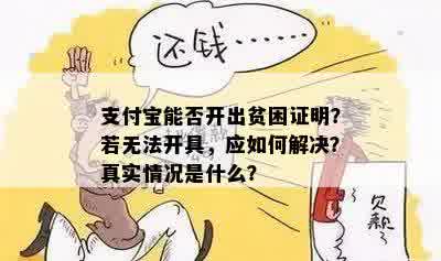 支付宝能否开出贫困证明？若无法开具，应如何解决？真实情况是什么？