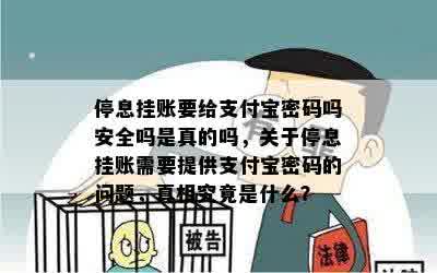 停息挂账要给支付宝密码吗安全吗是真的吗，关于停息挂账需要提供支付宝密码的问题，真相究竟是什么？