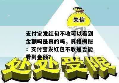 支付宝发红包不收可以看到金额吗是真的吗，真相揭秘：支付宝发红包不收是否能看到金额？