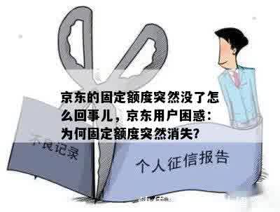 京东的固定额度突然没了怎么回事儿，京东用户困惑：为何固定额度突然消失？