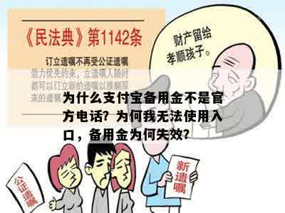 为什么支付宝备用金不是官方电话？为何我无法使用入口，备用金为何失效？