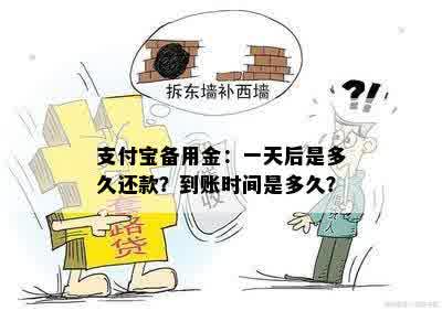 支付宝备用金：一天后是多久还款？到账时间是多久？