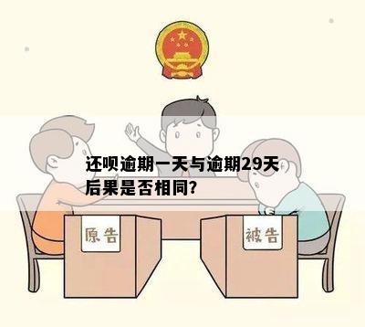 还呗逾期一天与逾期29天后果是否相同？