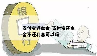 支付宝还本金-支付宝还本金不还利息可以吗