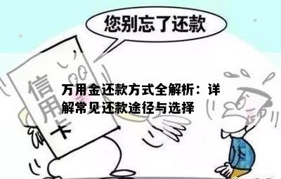 万用金还款方式全解析：详解常见还款途径与选择