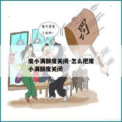 度小满额度关闭-怎么把度小满额度关闭