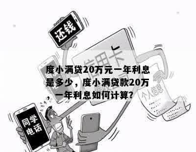 度小满贷20万元一年利息是多少，度小满贷款20万，一年利息如何计算？