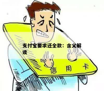 支付宝要求还全款：含义解读