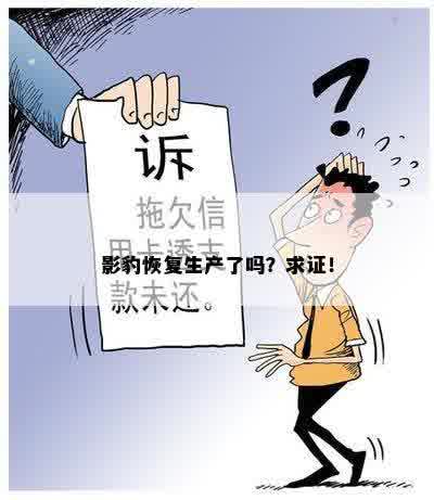 影豹恢复生产了吗？求证！