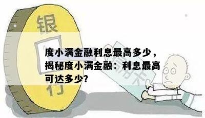 度小满金融利息更高多少，揭秘度小满金融：利息更高可达多少？