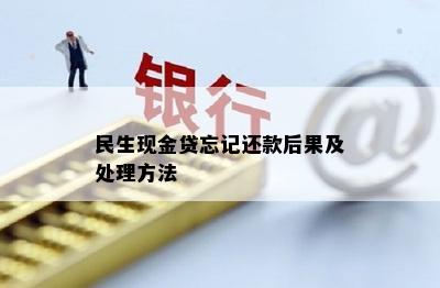 民生现金贷忘记还款后果及处理方法