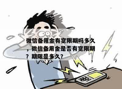 微信备用金有宽限期吗多久，微信备用金是否有宽限期？期限是多久？