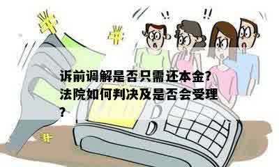 诉前调解是否只需还本金？法院如何判决及是否会受理？