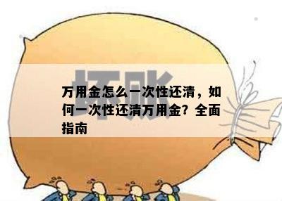 万用金怎么一次性还清，如何一次性还清万用金？全面指南