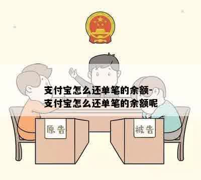 支付宝怎么还单笔的余额-支付宝怎么还单笔的余额呢