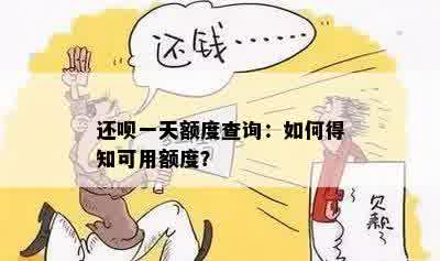 还呗一天额度查询：如何得知可用额度？