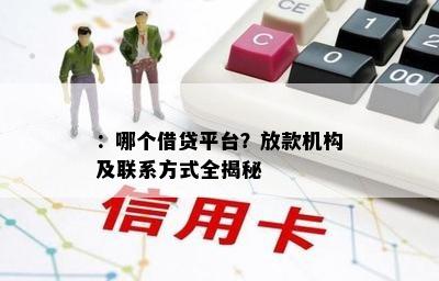 ：哪个借贷平台？放款机构及联系方式全揭秘