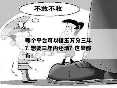 哪个平台可以借五万分三年？想要三年内还清？这里都有！