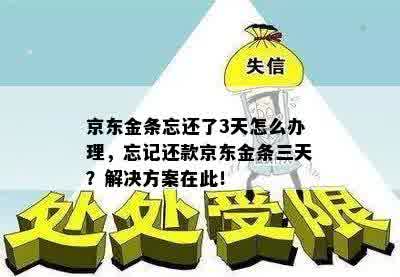 京东金条忘还了3天怎么办理，忘记还款京东金条三天？解决方案在此！