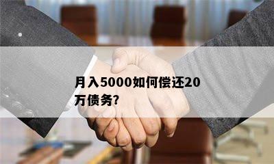 月入5000如何偿还20万债务？