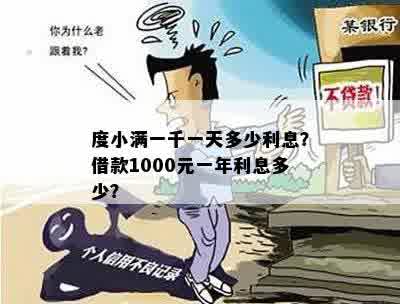 度小满一千一天多少利息？借款1000元一年利息多少？