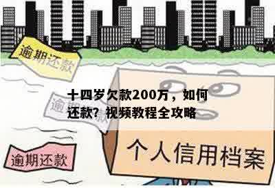 十四岁欠款200万，如何还款？视频教程全攻略