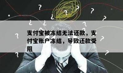 支付宝被冻结无法还款，支付宝账户冻结，导致还款受阻