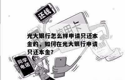 光大银行怎么样申请只还本金的，如何在光大银行申请只还本金？