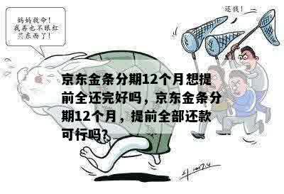 京东金条分期12个月想提前全还完好吗，京东金条分期12个月，提前全部还款可行吗？