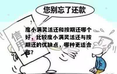 度小满灵活还和按期还哪个好，比较度小满灵活还与按期还的优缺点，哪种更适合你？