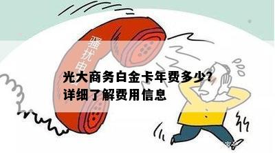 光大商务白金卡年费多少？详细了解费用信息