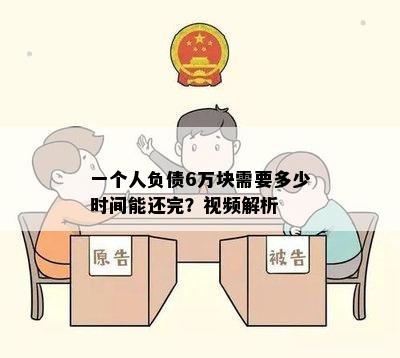 一个人负债6万块需要多少时间能还完？视频解析