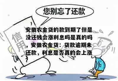 安徽农金贷的款到期了但是没还钱会涨利息吗是真的吗，安徽农金贷：贷款逾期未还款，利息是否真的会上涨？