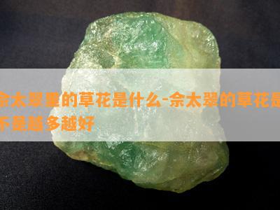 佘太翠里的草花是什么-佘太翠的草花是不是越多越好