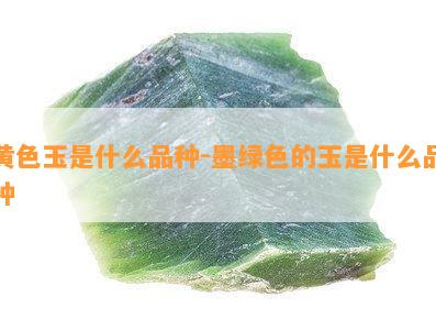 黄色玉是什么品种-墨绿色的玉是什么品种