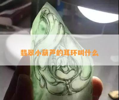 翡翠小葫芦的耳环叫什么