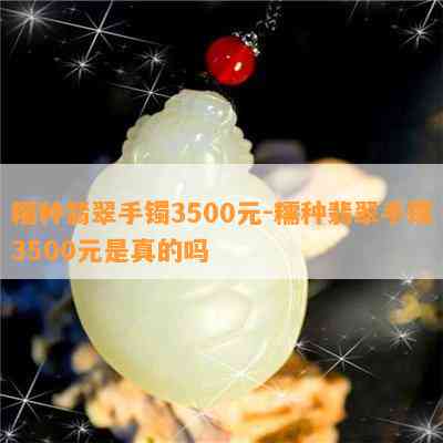 糯种翡翠手镯3500元-糯种翡翠手镯3500元是真的吗