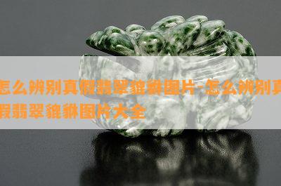 怎么辨别真假翡翠貔貅图片-怎么辨别真假翡翠貔貅图片大全