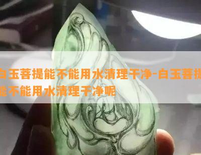 白玉菩提能不能用水清理干净-白玉菩提能不能用水清理干净呢