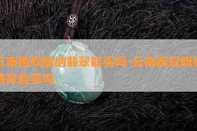 云南西双版纳翡翠能买吗-云南西双版纳翡翠能买吗