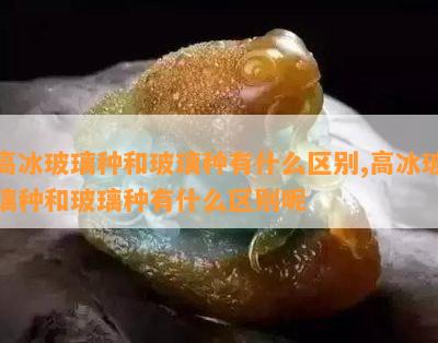 高冰玻璃种和玻璃种有什么区别,高冰玻璃种和玻璃种有什么区别呢