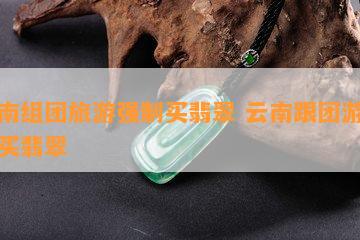 云南组团旅游强制买翡翠 云南跟团游强制买翡翠