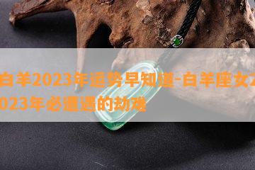 白羊2023年运势早知道-白羊座女2023年必遭遇的劫难