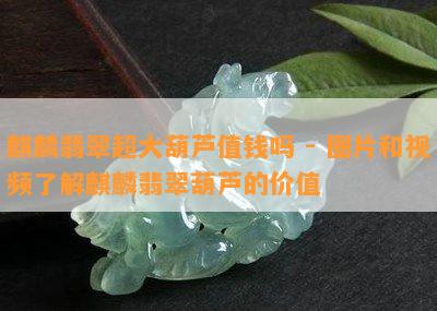 麒麟翡翠超大葫芦值钱吗 - 图片和视频了解麒麟翡翠葫芦的价值