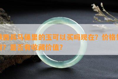 陕西兵马俑里的玉可以买吗现在？价格如何？是否有收藏价值？